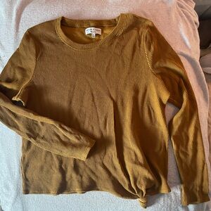 Madewell Mustard Ribbed Sweater